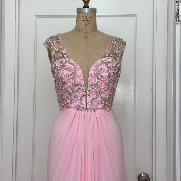 NWT Coya Collection Pink Rhinestone Evening Pageant Gown - Picture 1 of 12